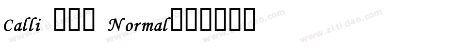 Calli 109 Normal字体转换